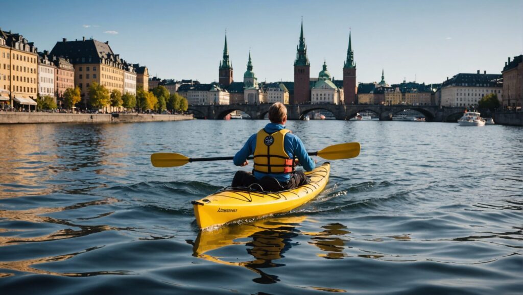 découvrez comment faire du kayak en plein centre-ville de stockholm et vivez des émotions fortes lors d'une expérience inoubliable en pleine nature urbaine.
