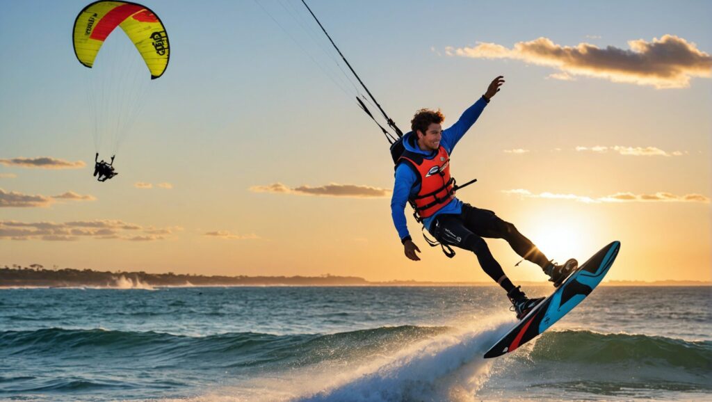 découvrez le kite surfing en australie et envolez-vous vers l'horizon infini de l'australie avec cette aventure palpitante.